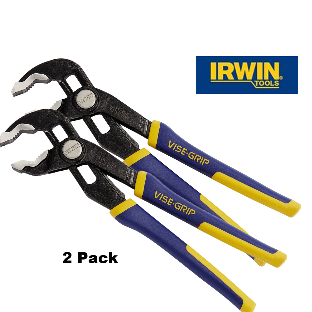 Straight Jaw IRWIN Tools VISE-GRIP GrooveLock Pliers 1802532 8- and 10-inch 