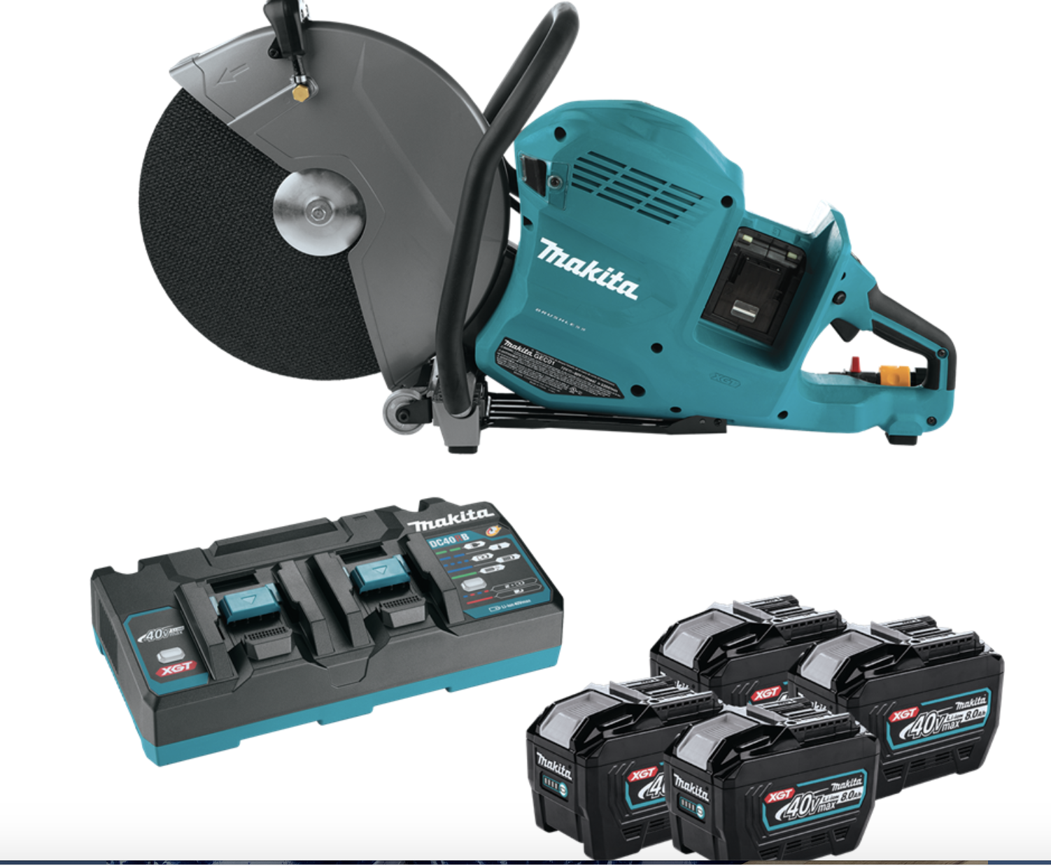 Makita 40V max X2 (80V) XGT Brushless 14in Power Cutter Kit SKU# GEC01PL4