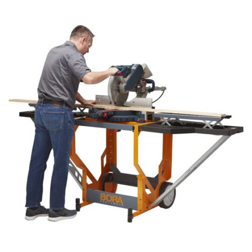Bora Portamate Miter Saw Work Station | Mobile Rolling Table Top Workbench - Image 4